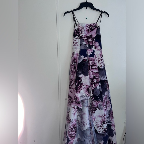 Speechless Purple Floral High Low Formal Dress - Picture 1 of 3